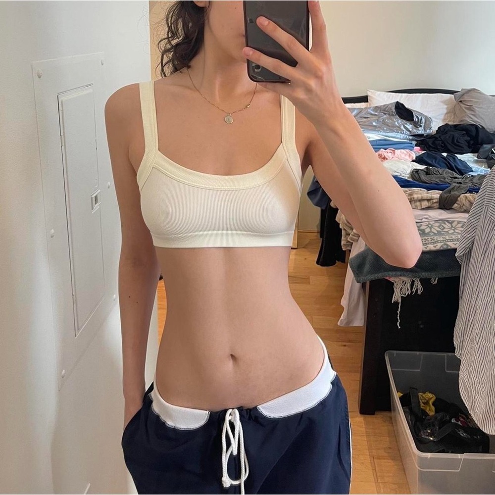 Urban Outfitters Cream Crop Top